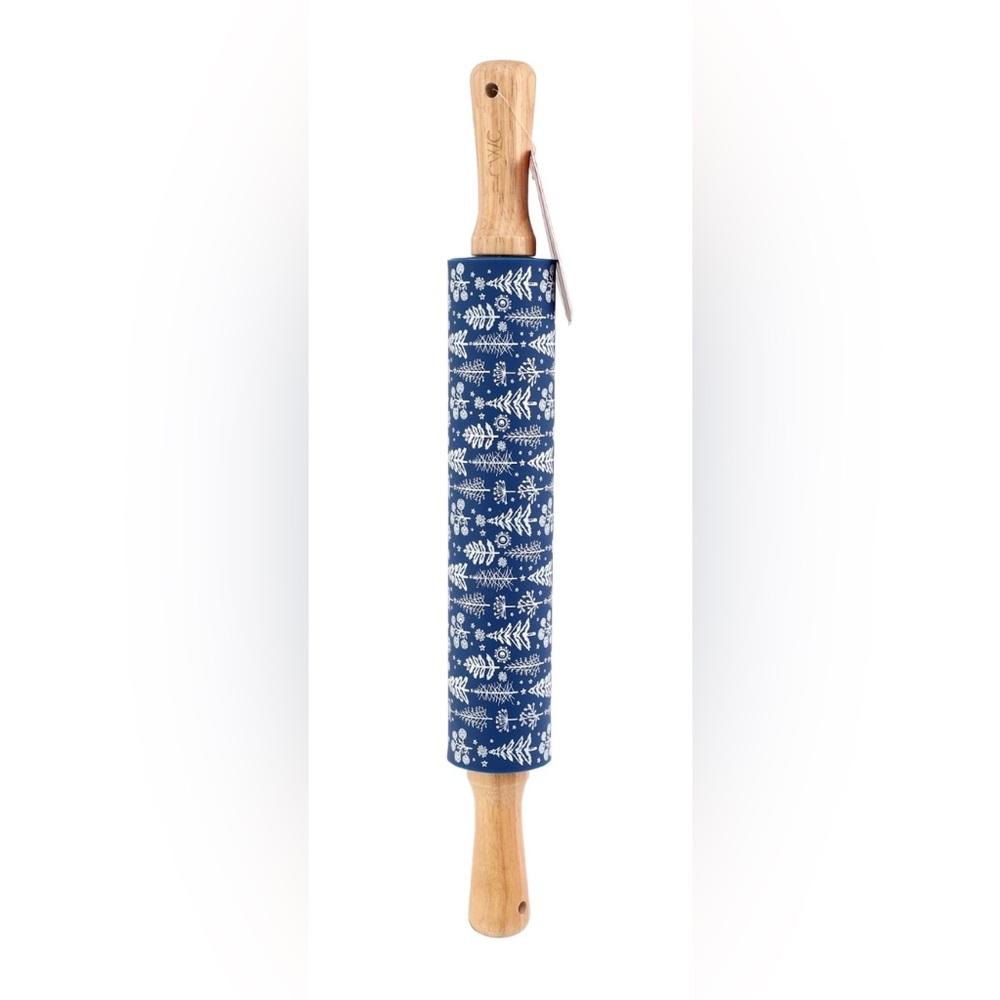 CWC Blue and White Patterned Rolling Pin - Picture 2 of 4